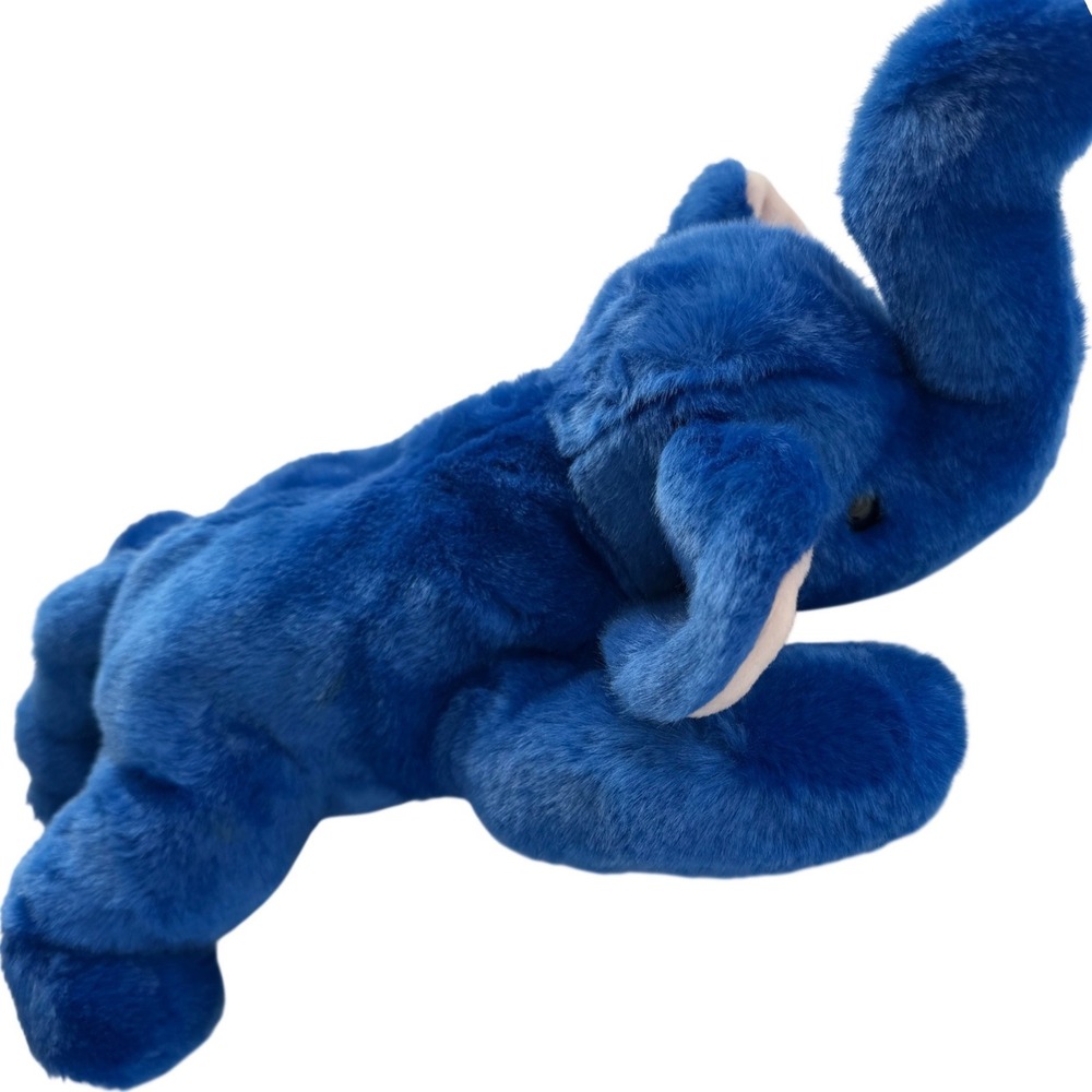 Ty Beanie Buddy Peanut the Elephant Royal‎ Blue Plush Large Vintage 1998 Retro